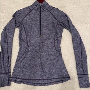 Lululemon half zip Heather purple Long Sleeve Top.